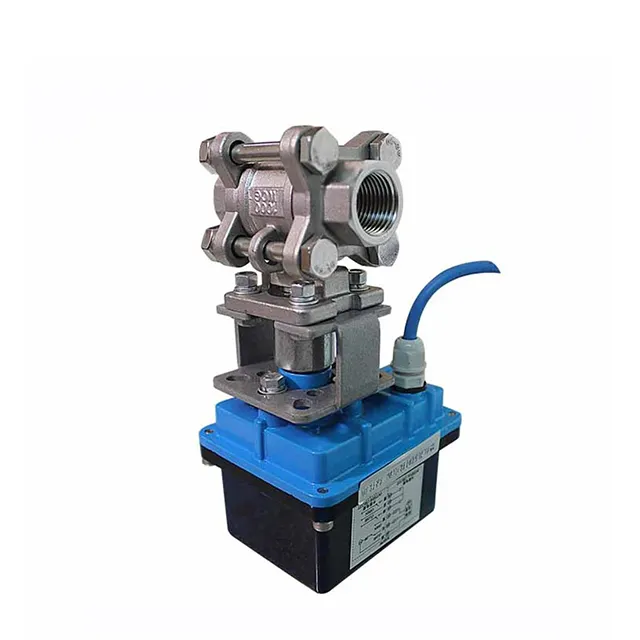 Válvula esfera miniatura à prova de explosão, acionada eletricamente em 3 peças, 4