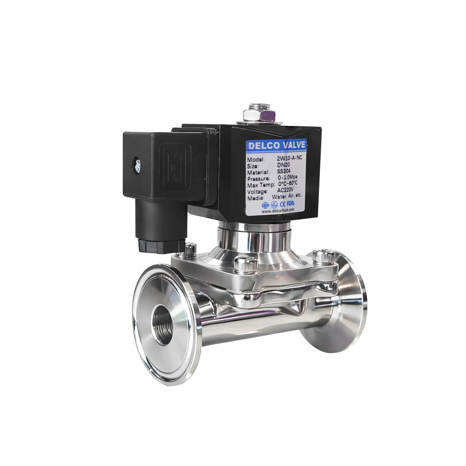 2Válvula Solenóide de Diafragma Sanitária de Grau Alimentício W-10A 3