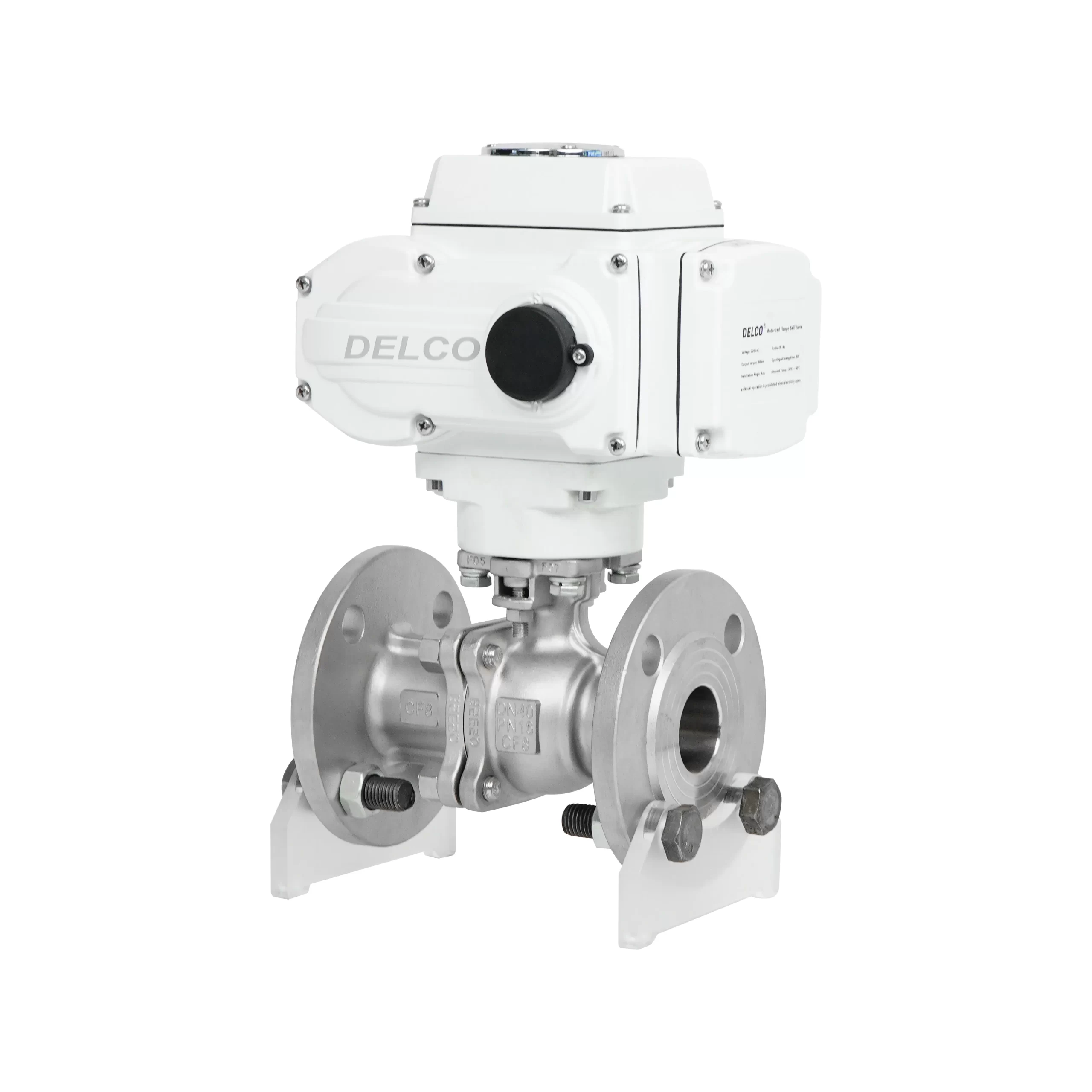 DK55-2PF Válvula de esfera elétrica bidirecional de aço inoxidável com flange 1