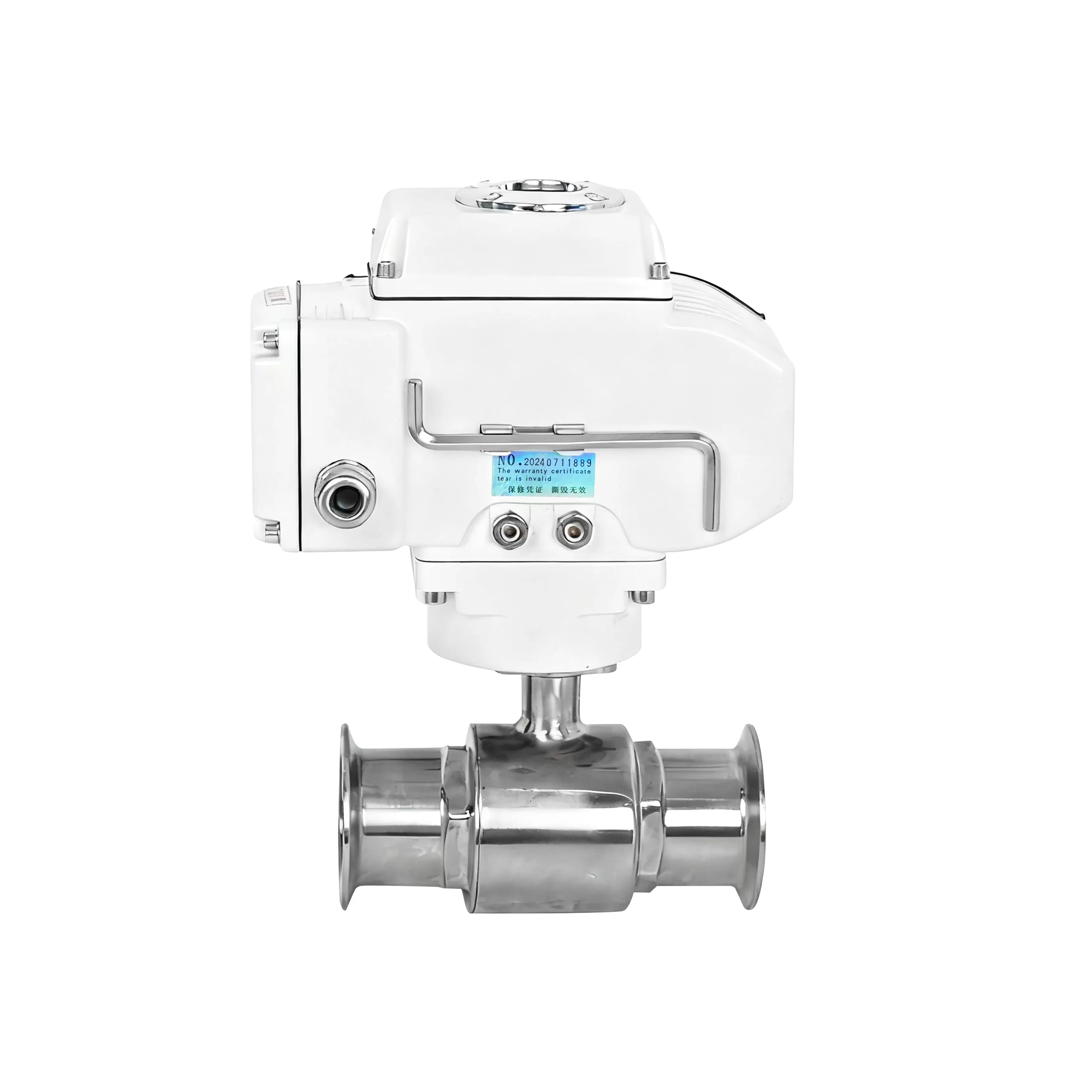 Válvula de esfera de braçadeira elétrica higiênica bidirecional 2
