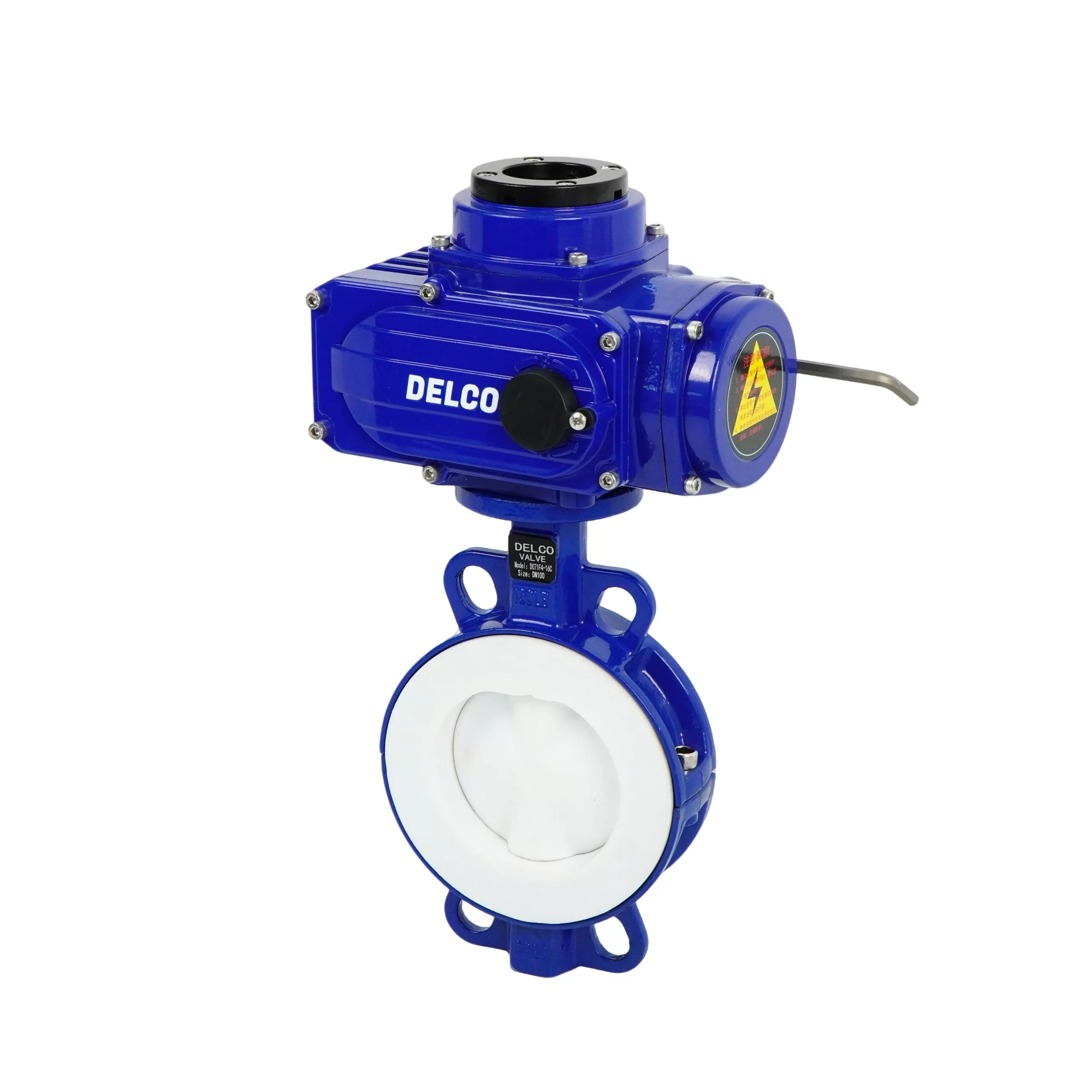 IP67-DK56-DC Electric Cast Iron Laminated Fluorine Butterfly Valve 7