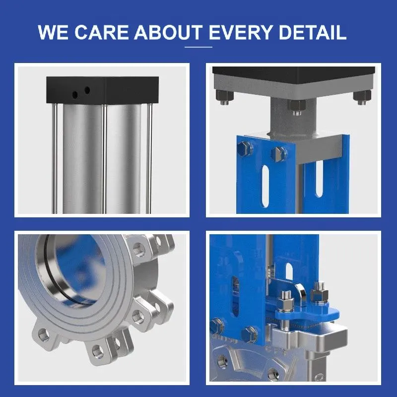 PZ643XH Pneumatic Lug Knife Gate Valve (Cast Steel) 1