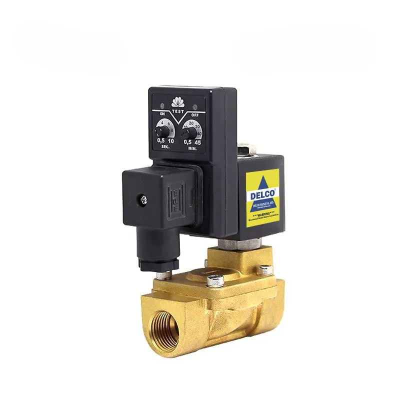 Brass Pilot Operated Solenoid Valve with Timer 2