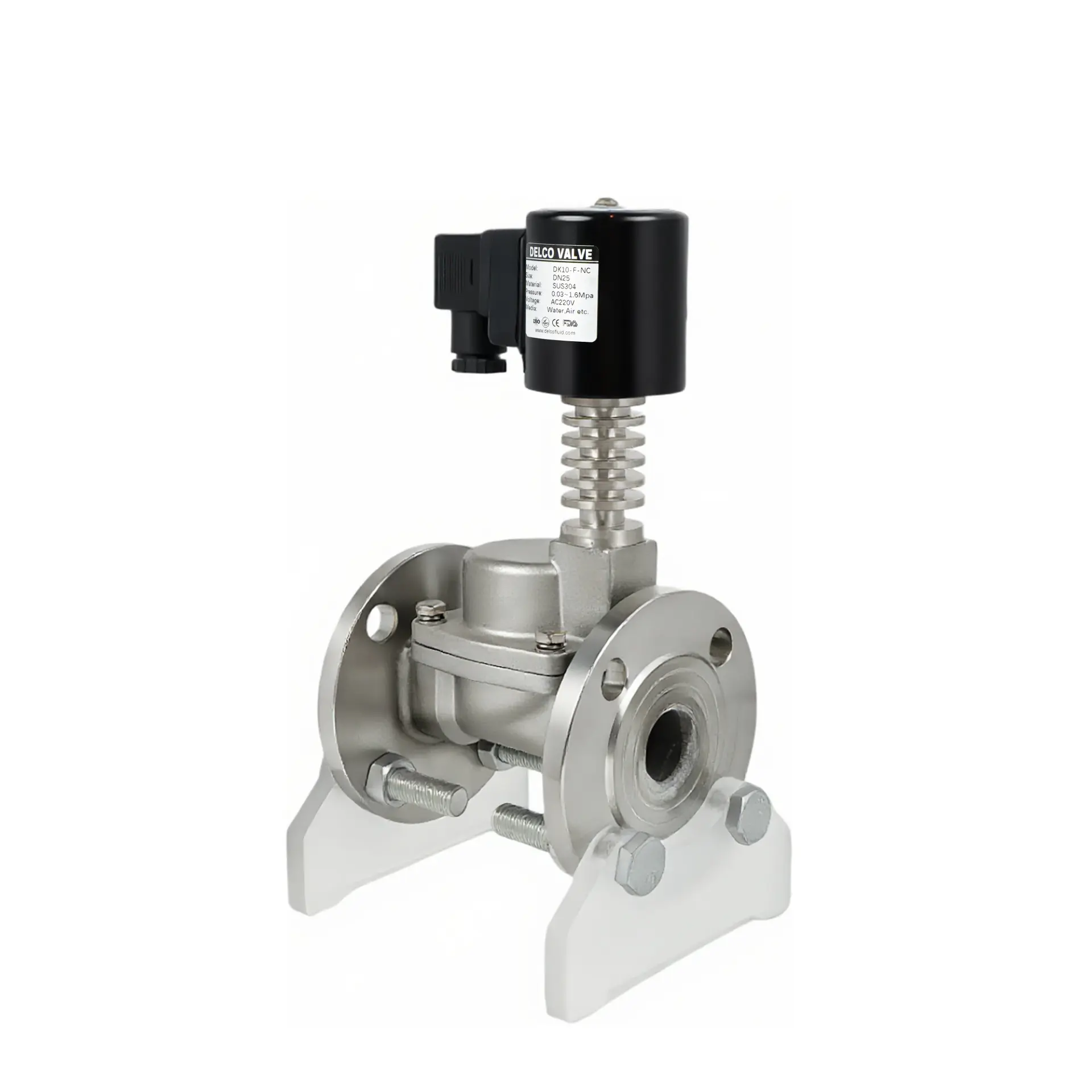 SS Flanged High Temp Piston Solenoid Valve 2