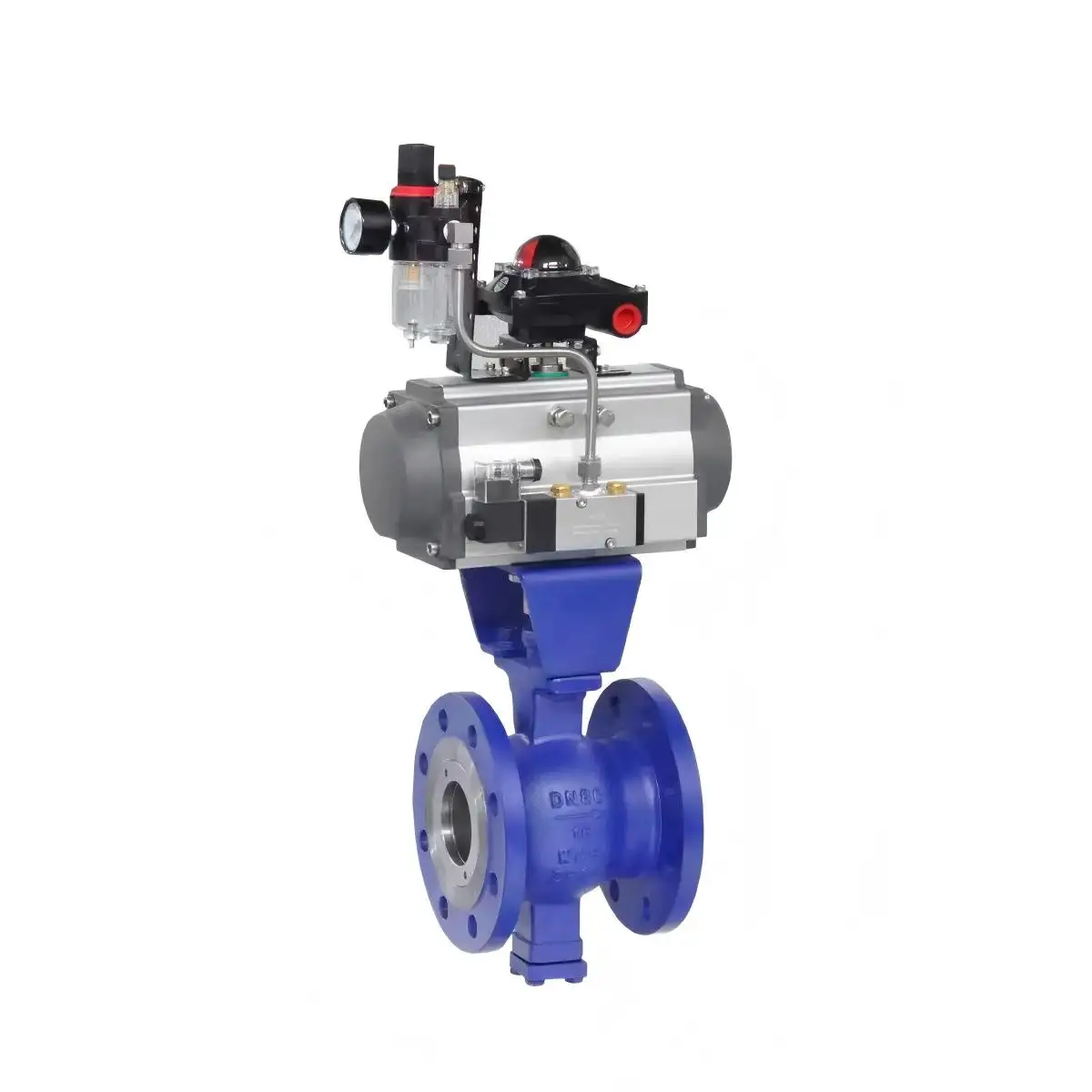 DK66-VF Pneumatic V Port Segmented Ball Valve 3