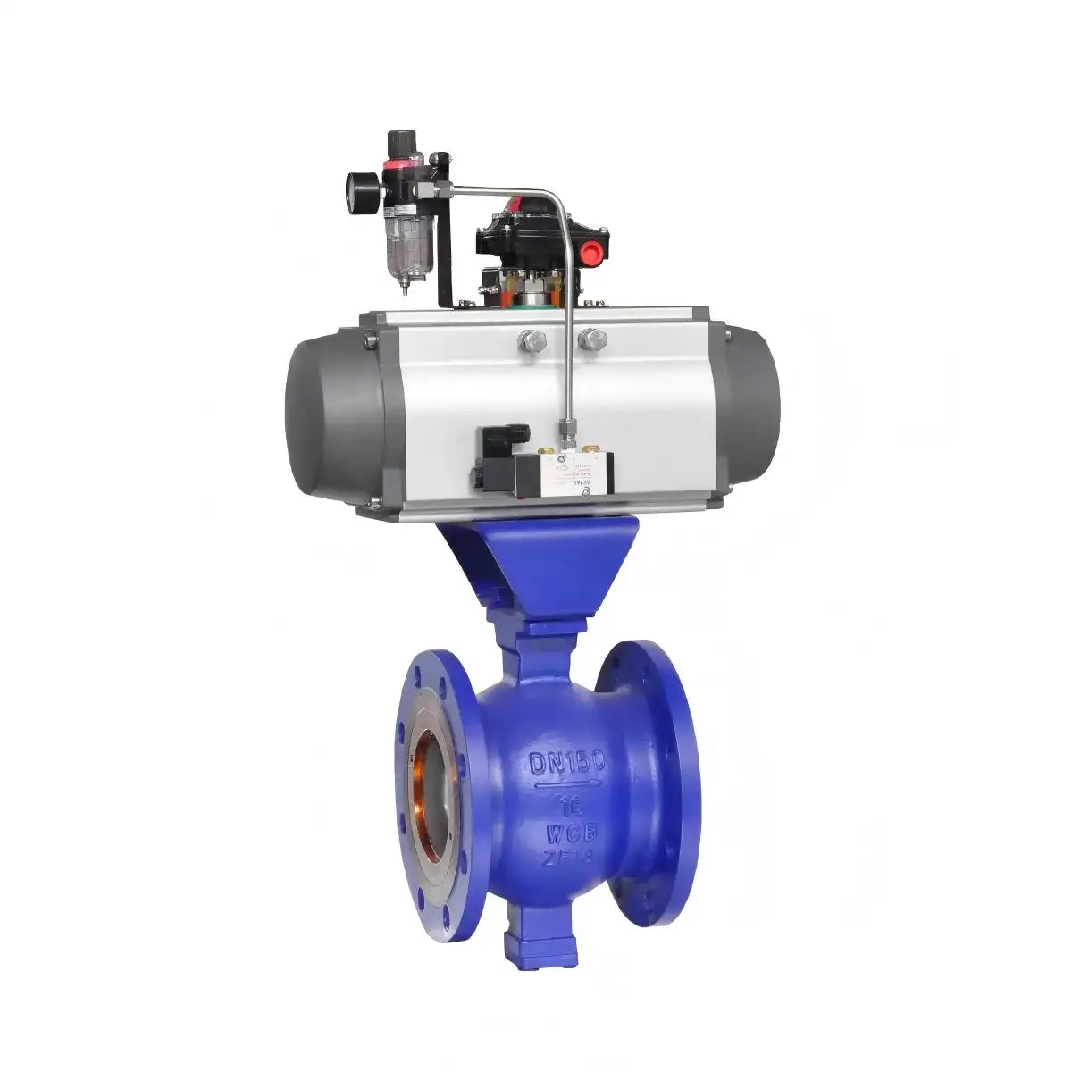 DK66-VF Pneumatic V Port Segmented Ball Valve 5